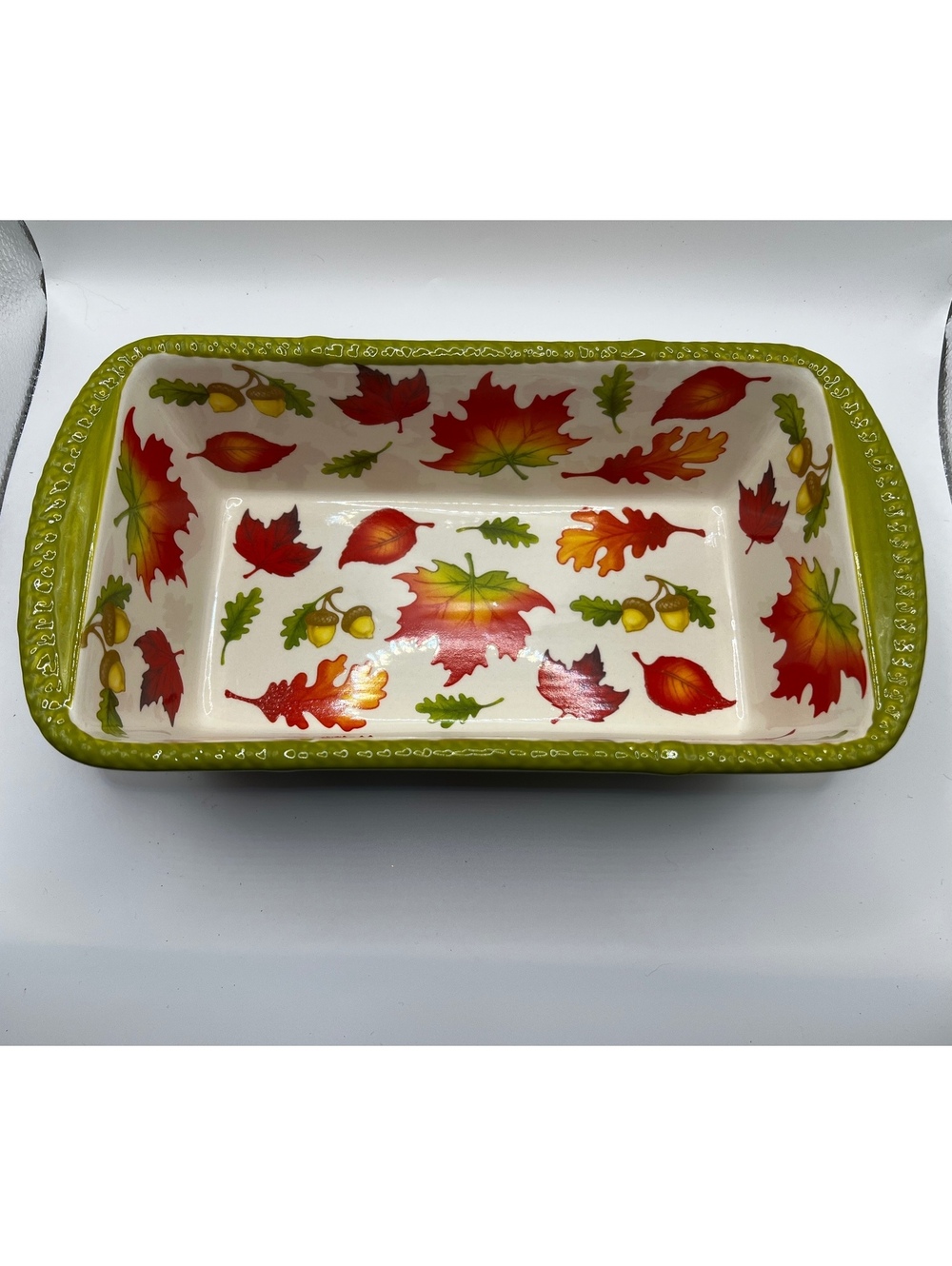 New Temp-Tations by Tara Fall Ceramic Bakeware Loaf Pan Cottagecore Bake Serve
